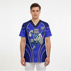 Canterbury Bankstown Bulldogs Rugby Mascot Scrub Top Australian Rugby Culture - Tribal Inspired Bulldog