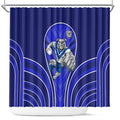 Canterbury Bankstown Bulldogs Rugby Mascot Shower Curtain Australian Rugby Culture - Tribal Inspired Bulldog
