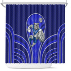 Canterbury Bankstown Bulldogs Rugby Mascot Shower Curtain Australian Rugby Culture - Tribal Inspired Bulldog