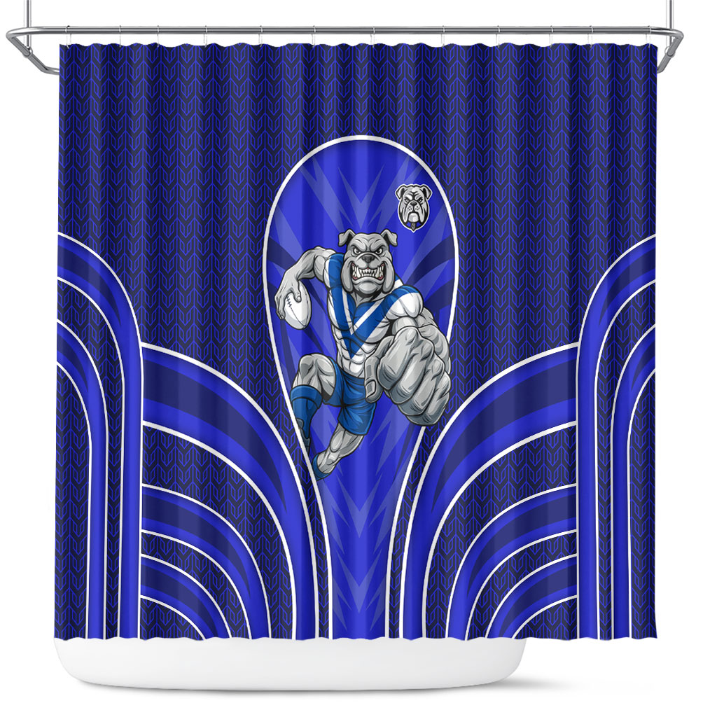 Canterbury Bankstown Bulldogs Rugby Mascot Shower Curtain Australian Rugby Culture - Tribal Inspired Bulldog