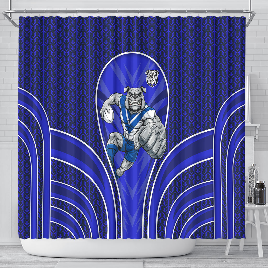 Canterbury Bankstown Bulldogs Rugby Mascot Shower Curtain Australian Rugby Culture - Tribal Inspired Bulldog