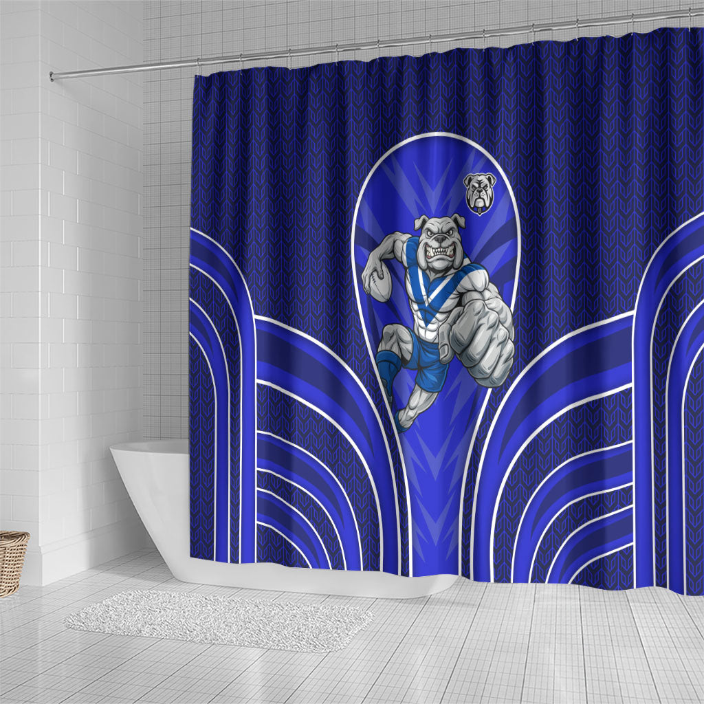 Canterbury Bankstown Bulldogs Rugby Mascot Shower Curtain Australian Rugby Culture - Tribal Inspired Bulldog