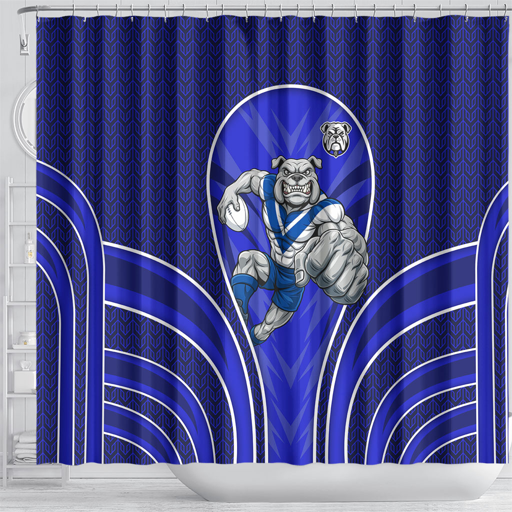 Canterbury Bankstown Bulldogs Rugby Mascot Shower Curtain Australian Rugby Culture - Tribal Inspired Bulldog