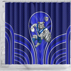 Canterbury Bankstown Bulldogs Rugby Mascot Shower Curtain Australian Rugby Culture - Tribal Inspired Bulldog