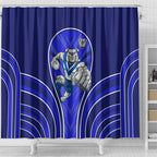 Canterbury Bankstown Bulldogs Rugby Mascot Shower Curtain Australian Rugby Culture - Tribal Inspired Bulldog