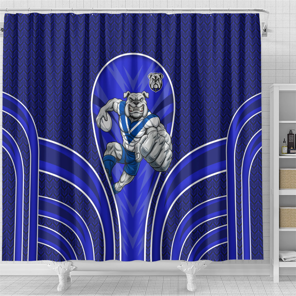 Canterbury Bankstown Bulldogs Rugby Mascot Shower Curtain Australian Rugby Culture - Tribal Inspired Bulldog