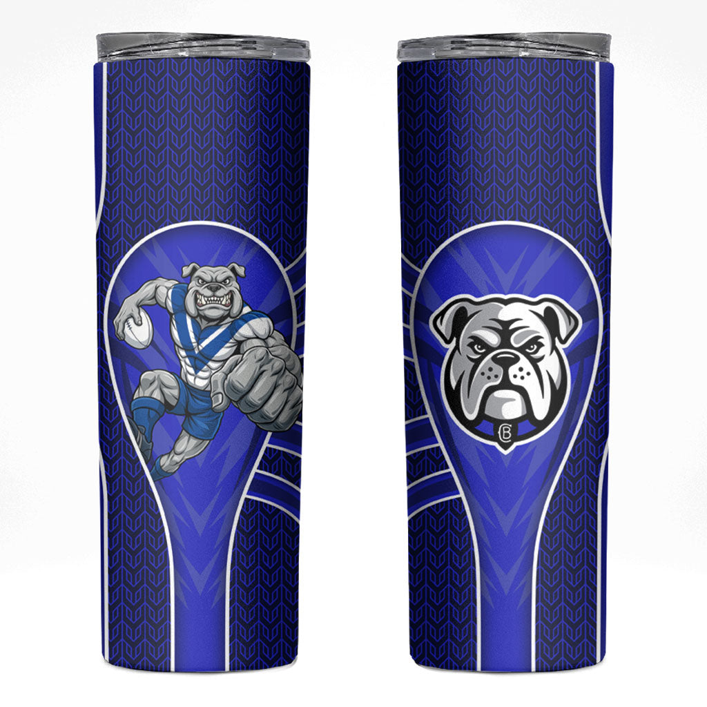 Canterbury Bankstown Bulldogs Rugby Mascot Skinny Tumbler Australian Rugby Culture - Tribal Inspired Bulldog