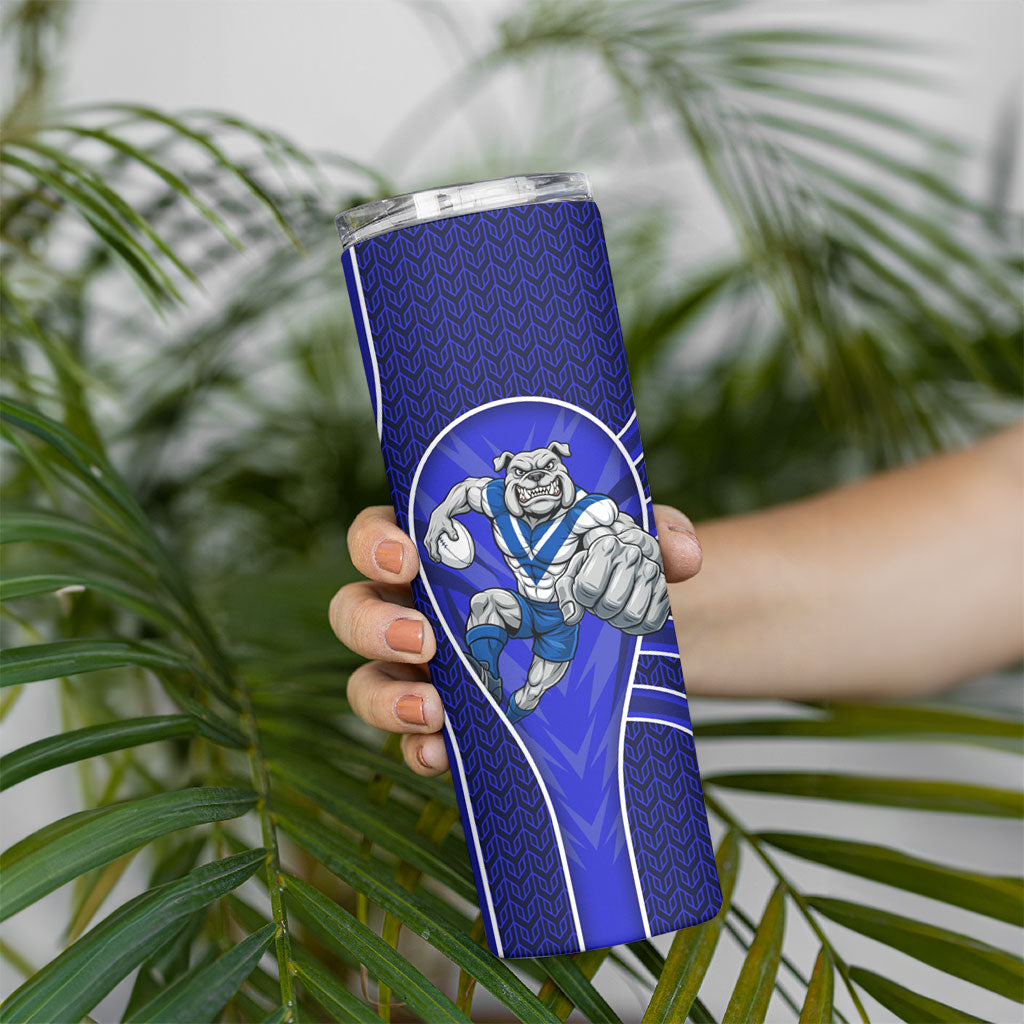 Canterbury Bankstown Bulldogs Rugby Mascot Skinny Tumbler Australian Rugby Culture - Tribal Inspired Bulldog