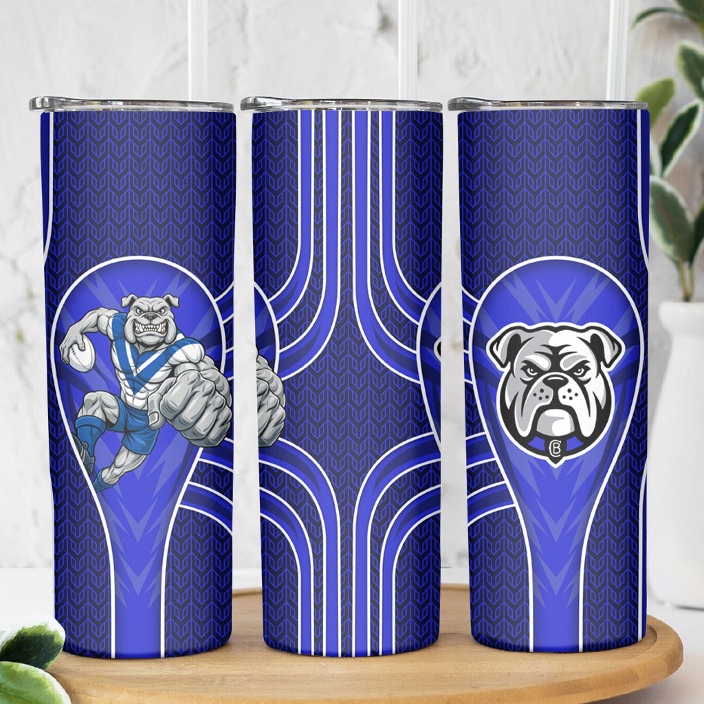 Canterbury Bankstown Bulldogs Rugby Mascot Skinny Tumbler Australian Rugby Culture - Tribal Inspired Bulldog