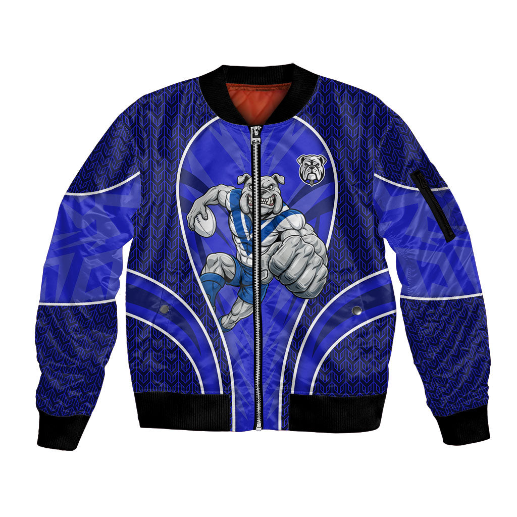 Canterbury Bankstown Bulldogs Rugby Mascot Sleeve Zip Bomber Jacket Australian Rugby Culture - Tribal Inspired Bulldog