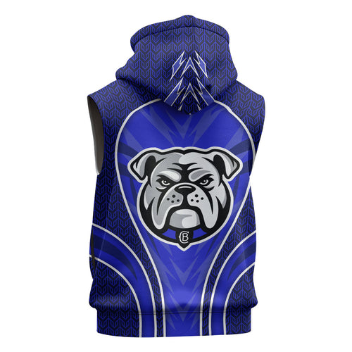 Canterbury Bankstown Bulldogs Rugby Mascot Sleeveless Hoodie Australian Rugby Culture - Tribal Inspired Bulldog