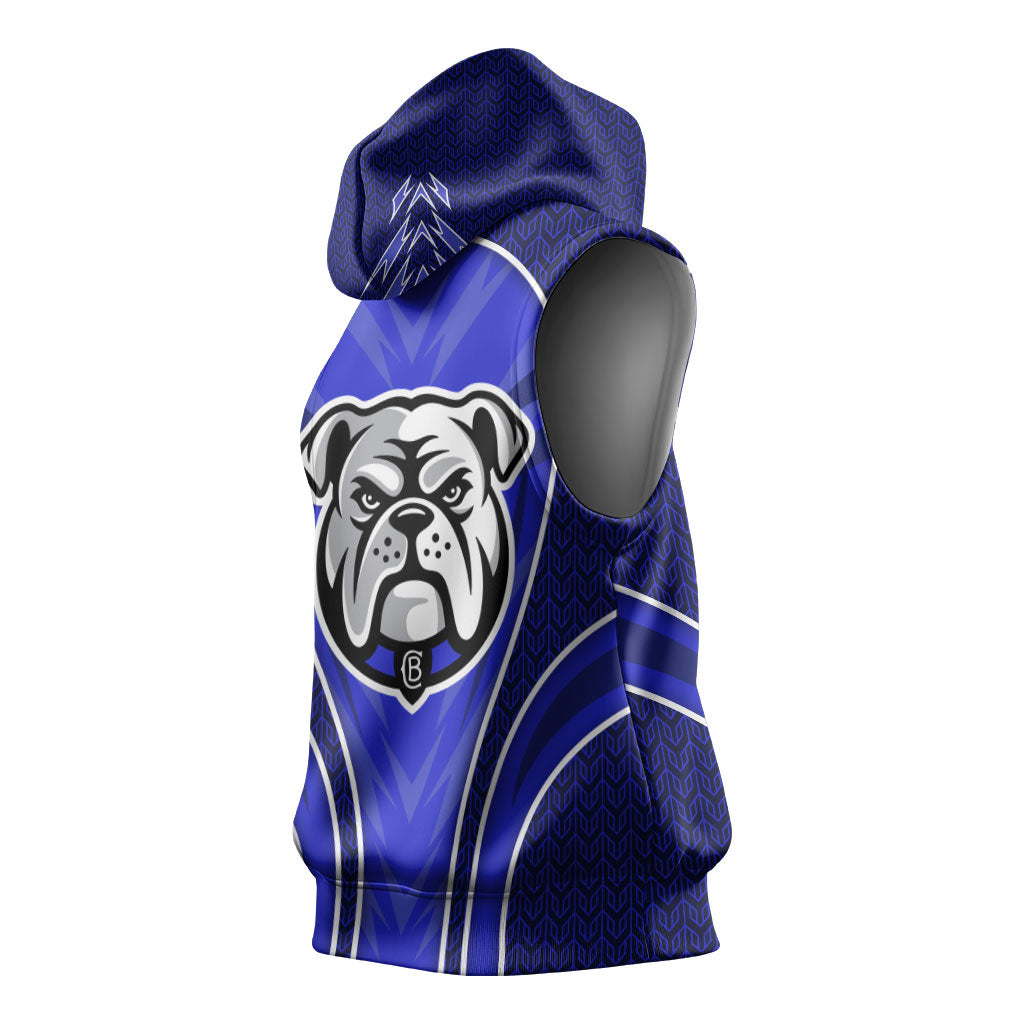 Canterbury Bankstown Bulldogs Rugby Mascot Sleeveless Hoodie Australian Rugby Culture - Tribal Inspired Bulldog
