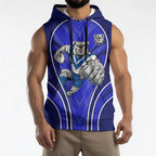Canterbury Bankstown Bulldogs Rugby Mascot Sleeveless Hoodie Australian Rugby Culture - Tribal Inspired Bulldog