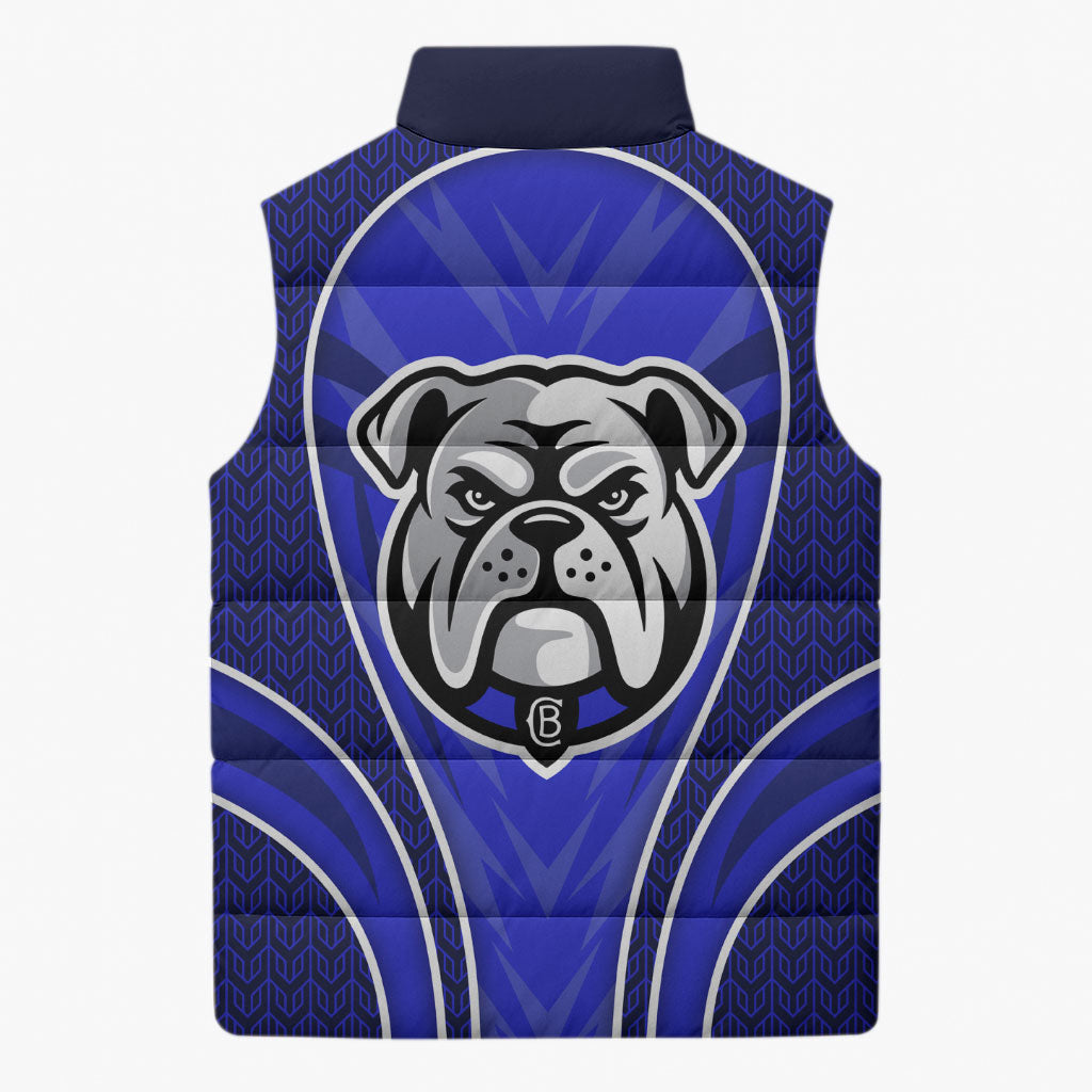 Canterbury Bankstown Bulldogs Rugby Mascot Sleeveless Puffer Jacket Australian Rugby Culture - Tribal Inspired Bulldog
