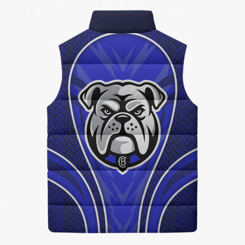 Canterbury Bankstown Bulldogs Rugby Mascot Sleeveless Puffer Jacket Australian Rugby Culture - Tribal Inspired Bulldog