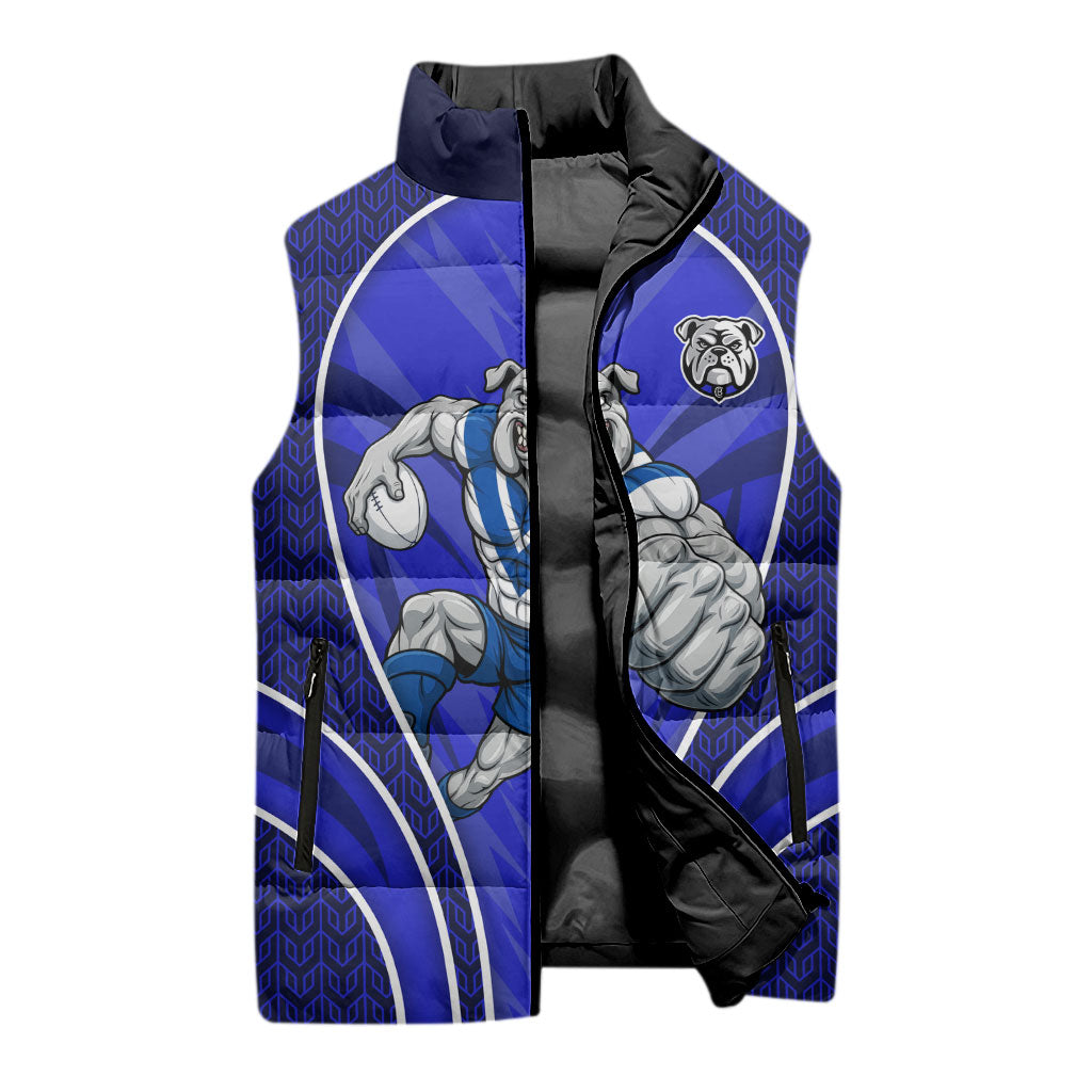Canterbury Bankstown Bulldogs Rugby Mascot Sleeveless Puffer Jacket Australian Rugby Culture - Tribal Inspired Bulldog