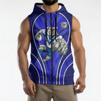 Canterbury Bankstown Bulldogs Rugby Mascot Sleeveless Zip Hoodie Australian Rugby Culture - Tribal Inspired Bulldog