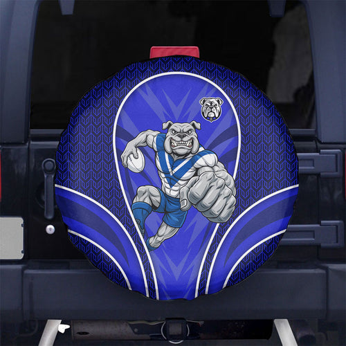 Canterbury Bankstown Bulldogs Rugby Mascot Spare Tire Cover Australian Rugby Culture - Tribal Inspired Bulldog