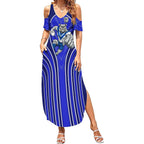 Canterbury Bankstown Bulldogs Rugby Mascot Summer Maxi Dress Australian Rugby Culture - Tribal Inspired Bulldog