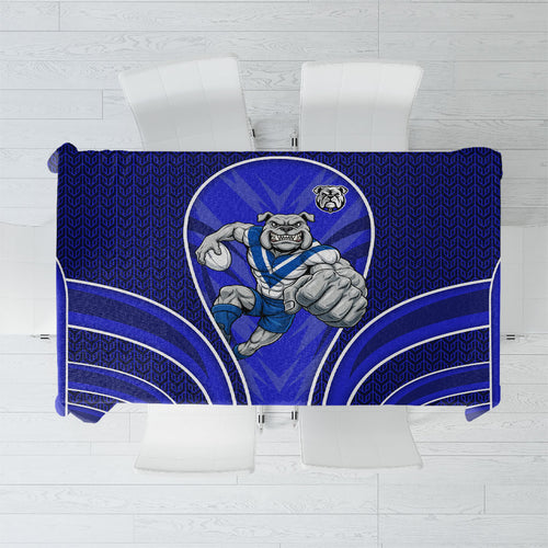Canterbury Bankstown Bulldogs Rugby Mascot Tablecloth Australian Rugby Culture - Tribal Inspired Bulldog