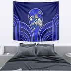 Canterbury Bankstown Bulldogs Rugby Mascot Tapestry Australian Rugby Culture - Tribal Inspired Bulldog