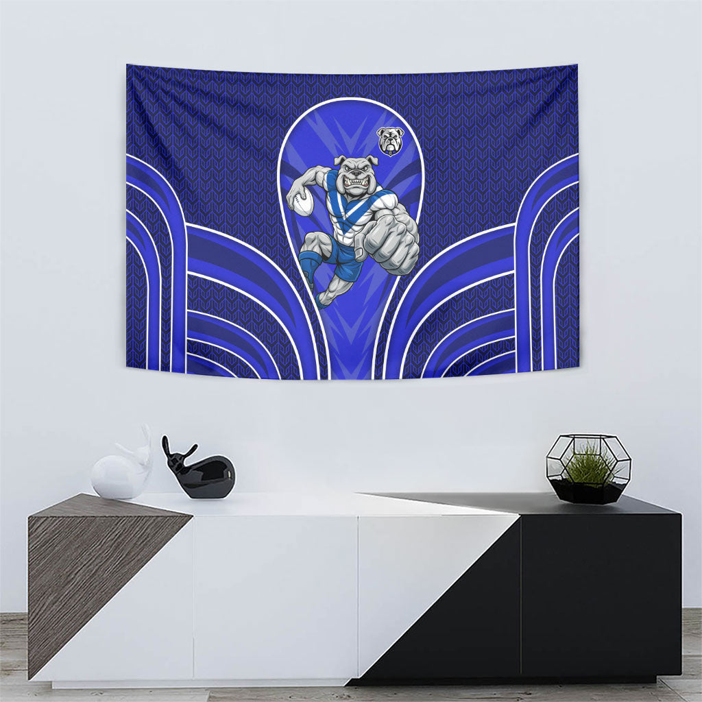 Canterbury Bankstown Bulldogs Rugby Mascot Tapestry Australian Rugby Culture - Tribal Inspired Bulldog