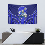 Canterbury Bankstown Bulldogs Rugby Mascot Tapestry Australian Rugby Culture - Tribal Inspired Bulldog