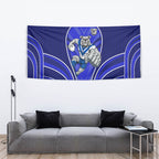 Canterbury Bankstown Bulldogs Rugby Mascot Tapestry Australian Rugby Culture - Tribal Inspired Bulldog