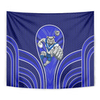 Canterbury Bankstown Bulldogs Rugby Mascot Tapestry Australian Rugby Culture - Tribal Inspired Bulldog