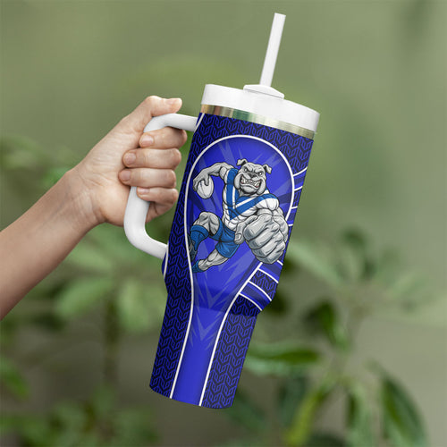 Canterbury Bankstown Bulldogs Rugby Mascot Tumbler With Handle Australian Rugby Culture - Tribal Inspired Bulldog
