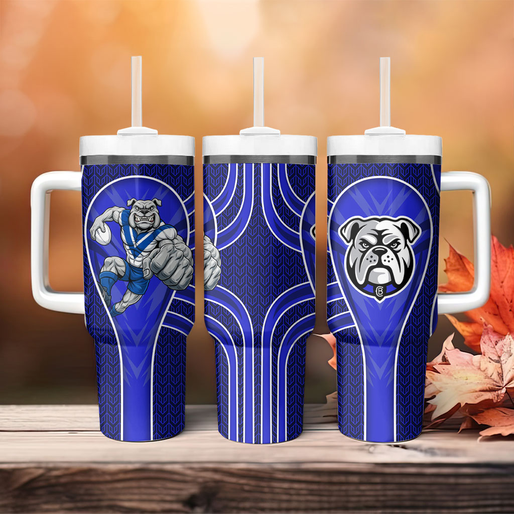 Canterbury Bankstown Bulldogs Rugby Mascot Tumbler With Handle Australian Rugby Culture - Tribal Inspired Bulldog