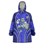 Canterbury Bankstown Bulldogs Rugby Mascot Wearable Blanket Hoodie Australian Rugby Culture - Tribal Inspired Bulldog