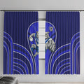Canterbury Bankstown Bulldogs Rugby Mascot Window Curtain Australian Rugby Culture - Tribal Inspired Bulldog