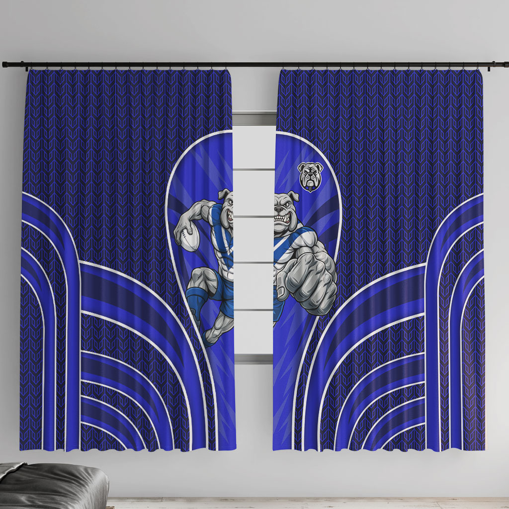 Canterbury Bankstown Bulldogs Rugby Mascot Window Curtain Australian Rugby Culture - Tribal Inspired Bulldog