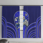 Canterbury Bankstown Bulldogs Rugby Mascot Window Curtain Australian Rugby Culture - Tribal Inspired Bulldog