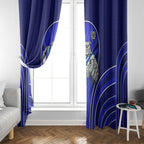 Canterbury Bankstown Bulldogs Rugby Mascot Window Curtain Australian Rugby Culture - Tribal Inspired Bulldog