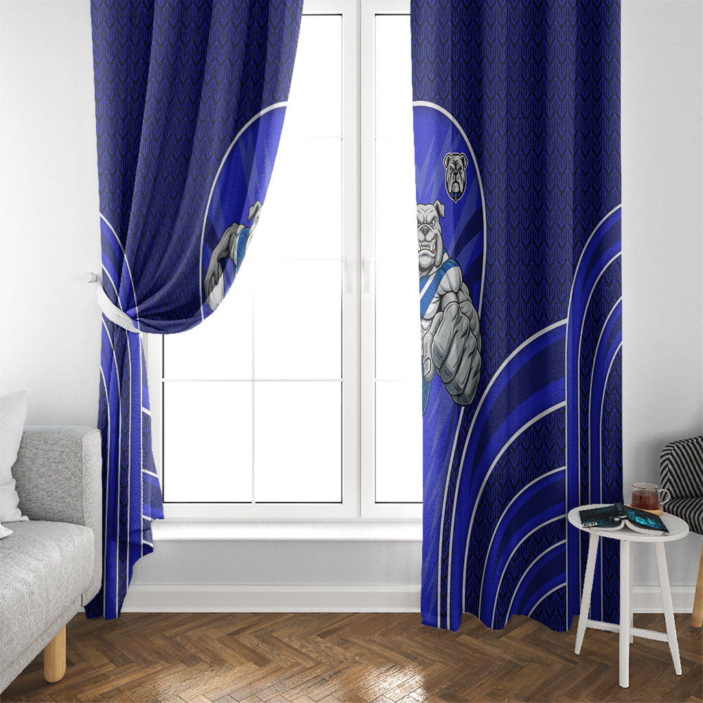 Canterbury Bankstown Bulldogs Rugby Mascot Window Curtain Australian Rugby Culture - Tribal Inspired Bulldog