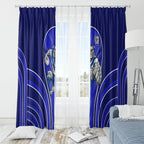 Canterbury Bankstown Bulldogs Rugby Mascot Window Curtain Australian Rugby Culture - Tribal Inspired Bulldog