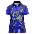 Canterbury Bankstown Bulldogs Rugby Mascot Women Polo Shirt Australian Rugby Culture - Tribal Inspired Bulldog