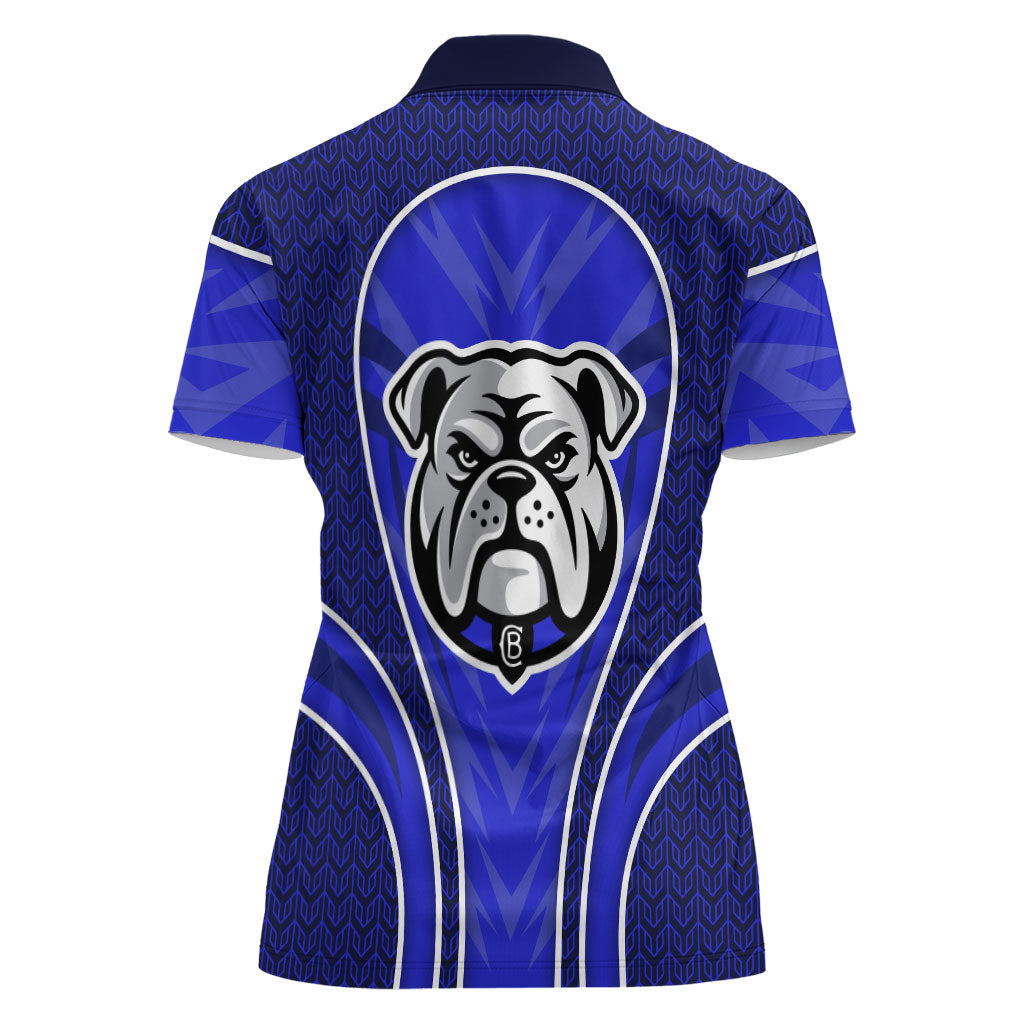 Canterbury Bankstown Bulldogs Rugby Mascot Women Polo Shirt Australian Rugby Culture - Tribal Inspired Bulldog