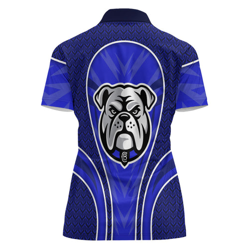 Canterbury Bankstown Bulldogs Rugby Mascot Women Polo Shirt Australian Rugby Culture - Tribal Inspired Bulldog