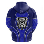 Canterbury Bankstown Bulldogs Rugby Mascot Zip Hoodie Australian Rugby Culture - Tribal Inspired Bulldog