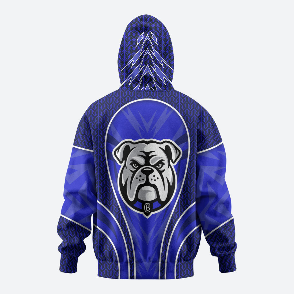 Canterbury Bankstown Bulldogs Rugby Mascot Zip Hoodie Australian Rugby Culture - Tribal Inspired Bulldog