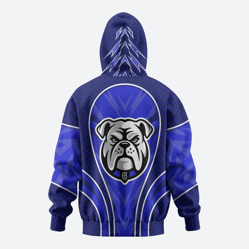 Canterbury Bankstown Bulldogs Rugby Mascot Zip Hoodie Australian Rugby Culture - Tribal Inspired Bulldog