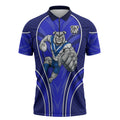 Canterbury Bankstown Bulldogs Rugby Mascot Zipper Polo Shirt Australian Rugby Culture - Tribal Inspired Bulldog
