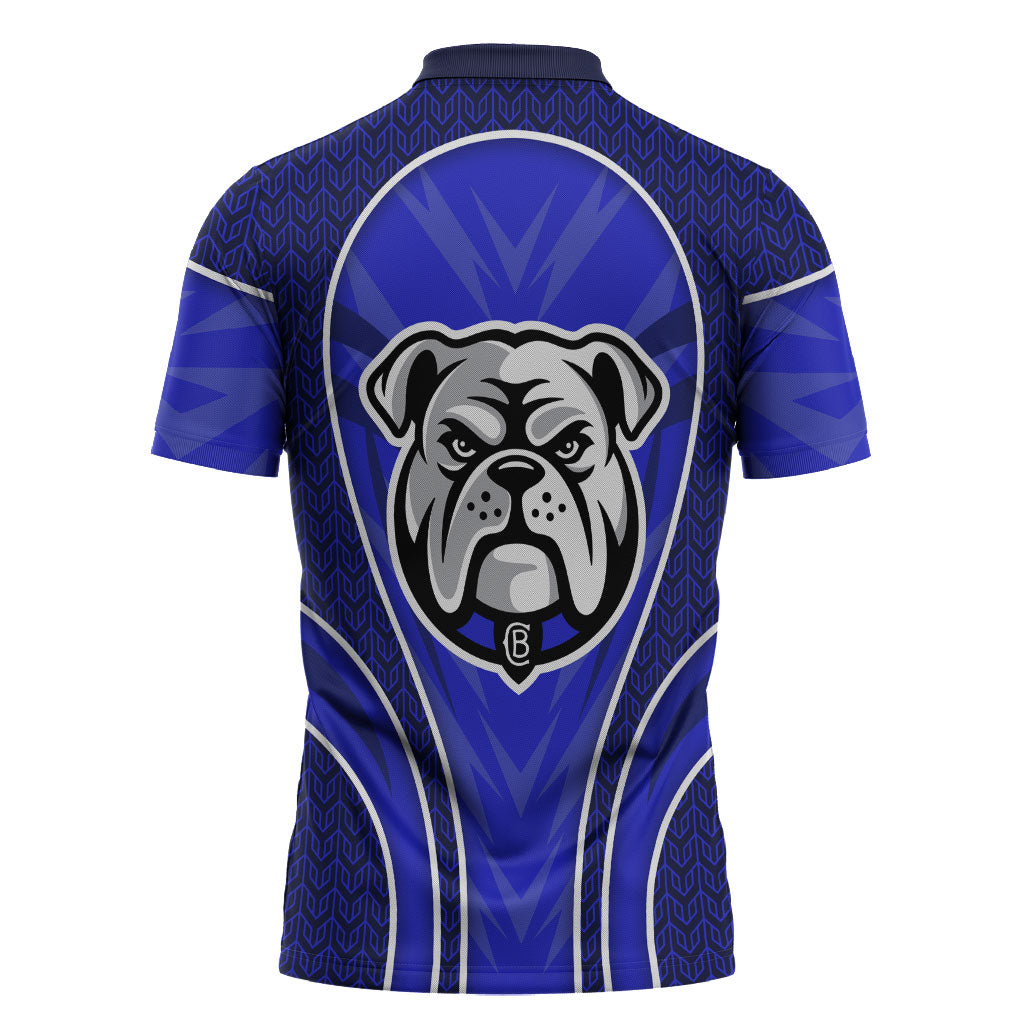 Canterbury Bankstown Bulldogs Rugby Mascot Zipper Polo Shirt Australian Rugby Culture - Tribal Inspired Bulldog