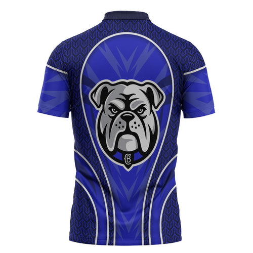 Canterbury Bankstown Bulldogs Rugby Mascot Zipper Polo Shirt Australian Rugby Culture - Tribal Inspired Bulldog
