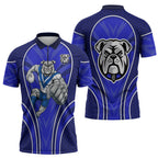 Canterbury Bankstown Bulldogs Rugby Mascot Zipper Polo Shirt Australian Rugby Culture - Tribal Inspired Bulldog