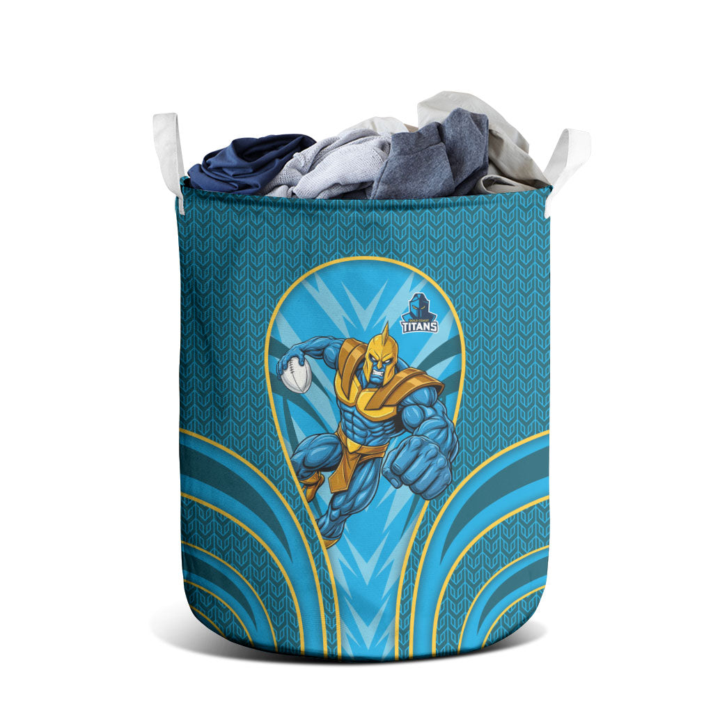Gold Coast Titans Rugby Mascot Laundry Basket Australian Rugby Culture - Tribal Inspired Warrior Titan