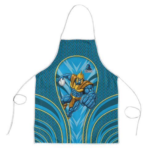 Gold Coast Titans Rugby Mascot Apron Australian Rugby Culture - Tribal Inspired Warrior Titan